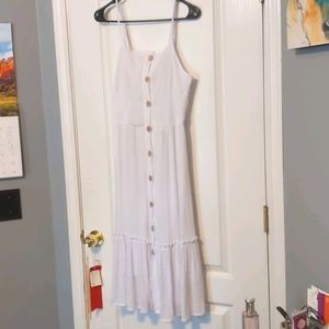 White button up dress(M)
